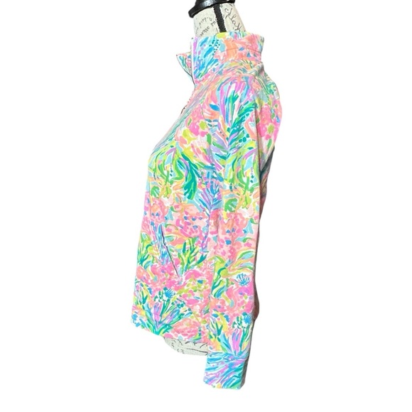 Lilly Pulitzer 1/2 Zip Popover Multicolored Patterned Top/Jacket Size XS - Picture 3 of 6
